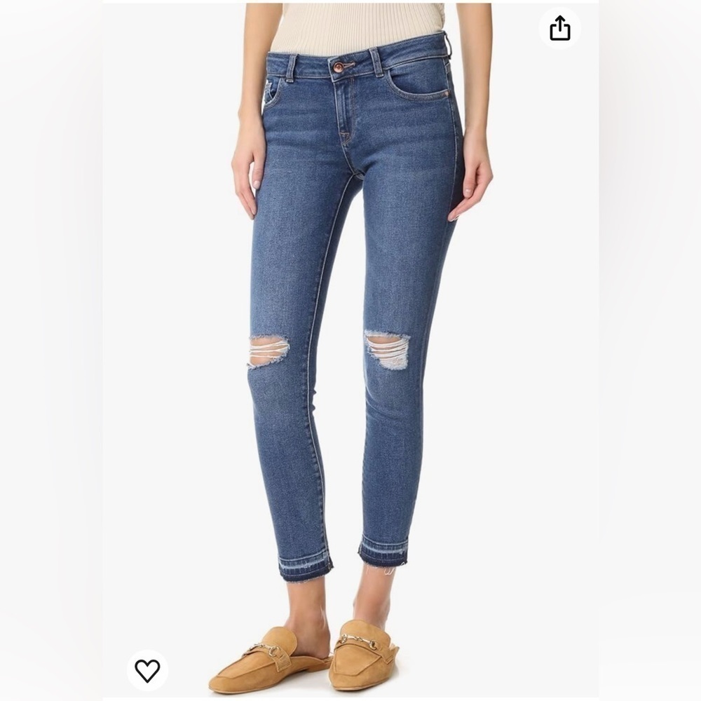 DL1961 Women's Margaux Instasculpt Ankle Skinny Jeans in Cracked Size 29